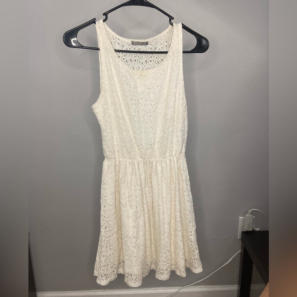 Flower Lace White Dress